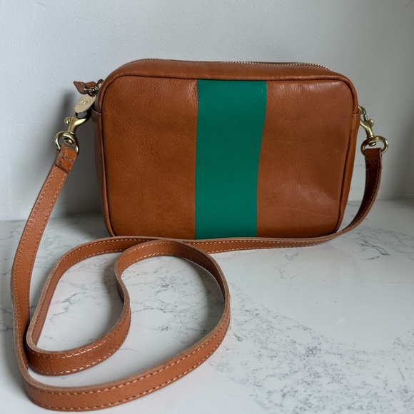 Clare V. Midi Sac Bag Green and Tan Color - Picture 6 of 16